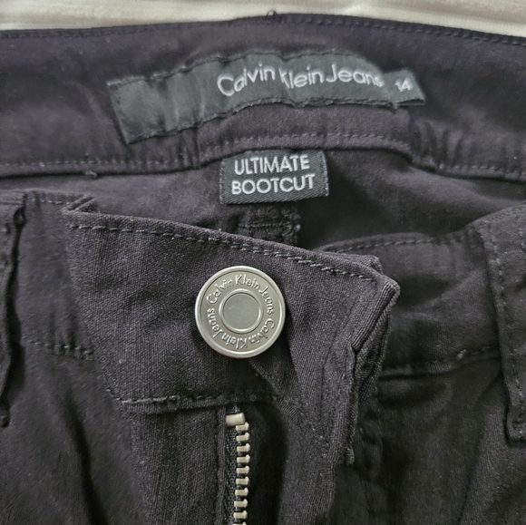 Calvin Klein Black Dress Pants. Size 14. Ultimate Bootcut stretchy - Picture 3 of 9